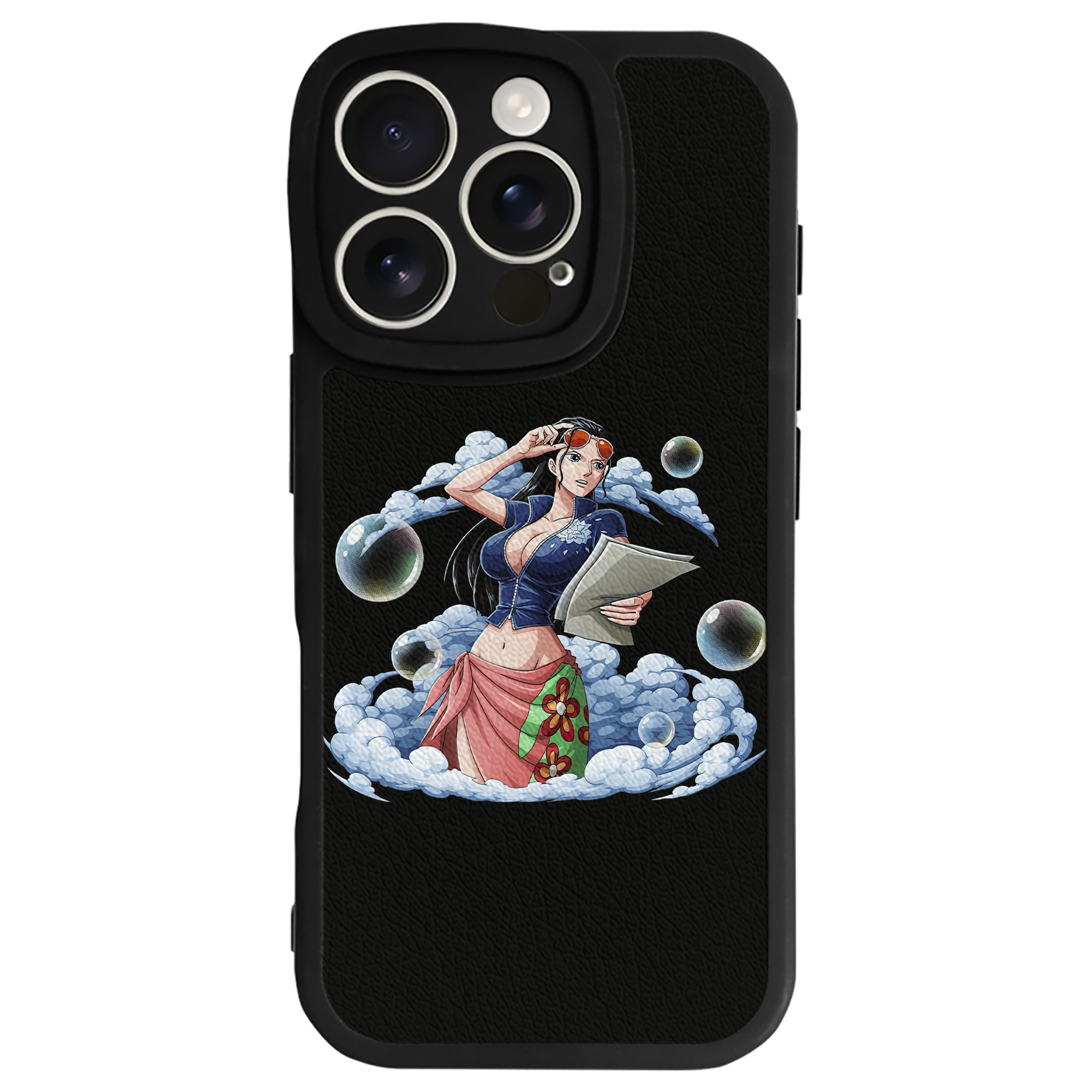 （画像用） ワンピース ニコ・ロビン ONE PIECE Nico Robin 【iPhone 16シリーズ対応】シリコンスマホケース（レザー調） 材質：シリコン